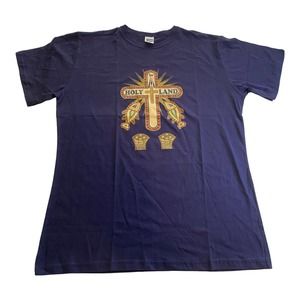 Simply the Best “Holy Land” Tee Shirt Blue Size XXL NWT